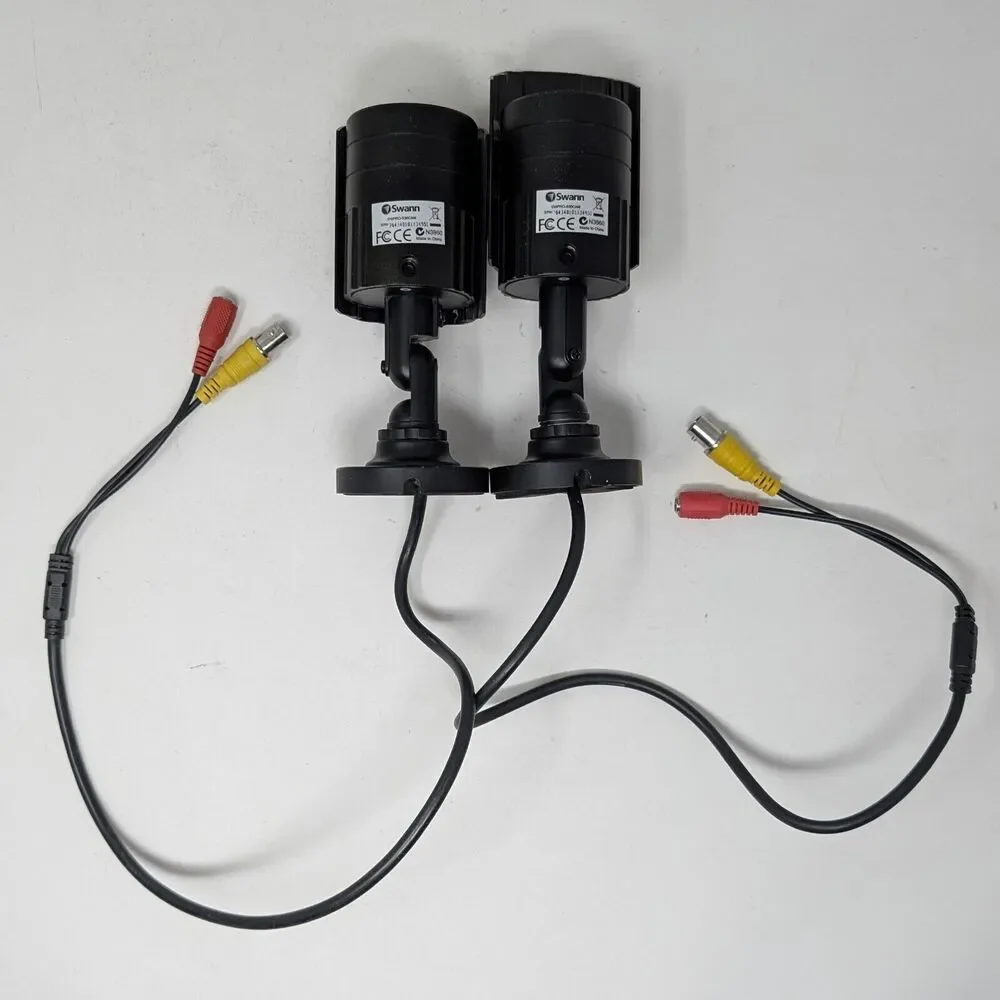 Swann Pro-530 Security Camera Lot Of 2 with Cables Pro Series CCTV
